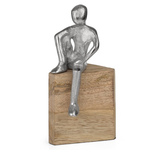 Dekofigur aluminium sitzend - dekofigur,