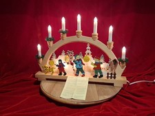 Lichterbogen Kinder mit Lampion 10 Kerzen Hintergrundbeleuchtung Handbemalt 