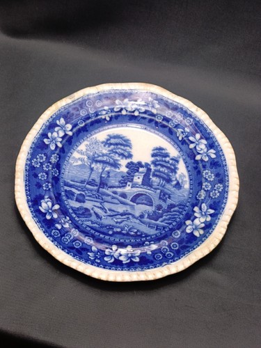 Antiker spode blauer - blauer, turm