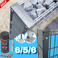 Zaungabione Gabionenzaun Gabione komplette Bodenmontage Aufdübeln Steinkorb 656