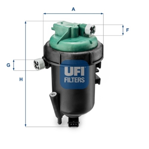 Kraftstofffilter ufi 175 00 - kraftstofffilter, 55.175.00