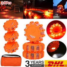 3/6X LED Magnet Warnleuchte Rot blinkende Warnleuchte 12+3LED Fehlerwarnleuchte