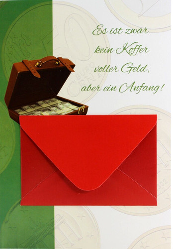 Grußkarte mit wertfach - grußkarte,