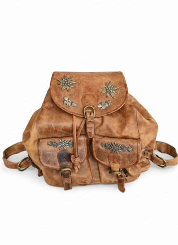 Lederrucksack trachten vintage - lederrucksack,