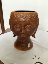Übertopf Blumentopf Bubikopf Gesicht  Vintage
