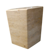 Travertin-Naturstein Beistelltisch Kalkstein Sechseckig Hexagon Block massiv