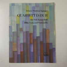 Partitur SPERGER Quartett D