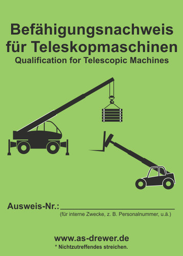 Fahrausweis teleskopmaschinen - fahrausweis,