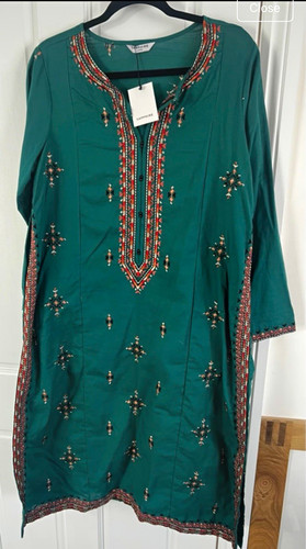 Saphir damen grün bestickt - damen,