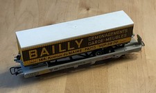 Altes Jouef H0 Modell Waggon mit Trailer Bailly aus den 70er Jahren