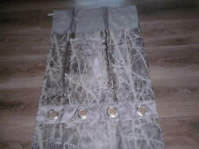 Vorhang, grau transparent, "Ausbrenner" Zugband 130x140, TOP!