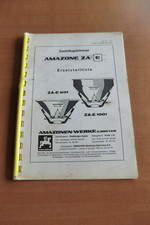 Ersatzteilliste AMAZONE ZA - E 601 1001 Zentrifugal-Streuer Auusgabe 1972