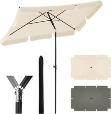 Sonnenschirm 200x120 cm wasserdicht UV höhenverstellbar 45°knickbar 03be01