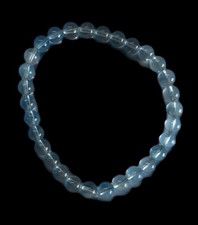 18 cm Aquamarin NATUR Armband Unisex 6mm Unbehandelt TOP QUALITÄT Wassermann