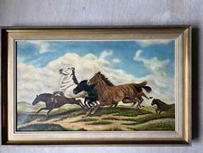 Großes ölbild auf leinwand - auf,