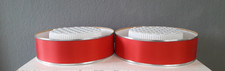 60s 70s 2er Set Wandlampe Deckenlampe Leuchte Glas mit Schirm rot Vintage Retro