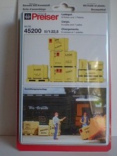 Preiser Kisten Sortiment 8 Kisten 1 Palette Bausatz 45200 Spur G OVP 1:22,5  LGB