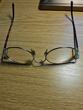 Vintage Brille Vintage ohne Gold Mehrfarbig Oval Brillengestell eyeglasses