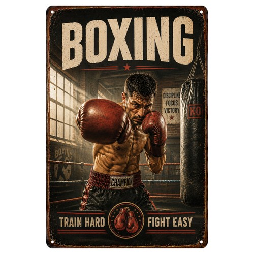 Blechschild 20x30cm boxing - -,