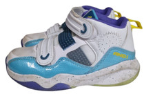 And1 Glow In the Dark Basketballschuhe Sportschuhe Jugend Weiß / Blau Gr. 31