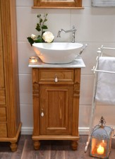 Land & Liebe - Gästewaschtisch mit Marmorplatte und Waschbecken