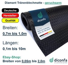 Gummimatte Diamant Tränenblech Gummi 3mm GERUCHSARM - 70cm 80cm 90cm 100cm breit
