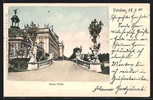 Ansichtskarte potsdam partie - potsdam,,
