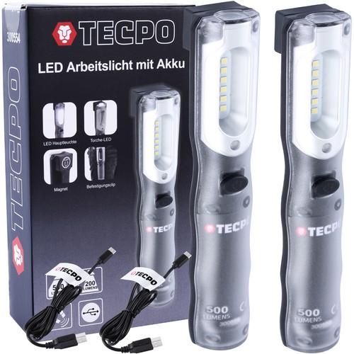Tecpo akku werkstattlampe - 2x,
