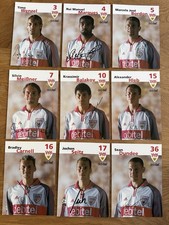 9  signierte Autogrammkarten VfB Stuttgart 2001/02 01-02