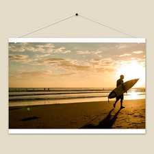Holz Posterschiene Posterleiste Klemmschiene Bilderrahmen natur schwarz weiß