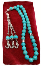 Tesbih VAV  özel TASARIM Turkuaz Tespih, Misbaha, Islamische türkis Gebetskette