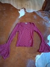 *NEU*Noisy May*Spitzenshirt*Gr S*weinrot*Mittelalter*Gothic*NEU*