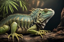 Wandbild: Leguan-Porträts