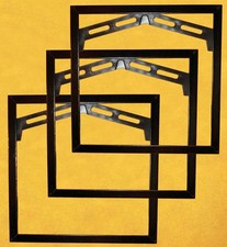 LP Wandhalter, Schallplattenrahmen, Holz, schwarz, 10 Stück, 34 cm X 34 cm