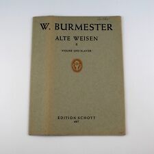 Notenbuch W. Burmester Alte Weisen 2 Violine und Klavier Edition Schott