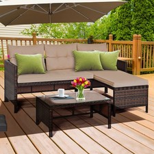 3PC Rattan Furniture Set