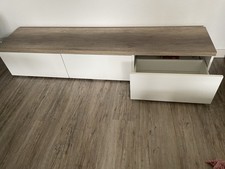 Sideboard Eiche /weiß Hochglanz