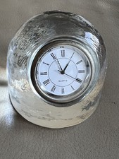 Tischuhr Kristallglas 6 cm hoch