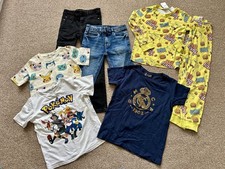 Jungen Bekleidungspaket 6-7 Jahre H&M NEXT Real Madrid Pokémon Sponge Bob 7 Teile