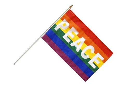Regenbogen mit peace - mit,