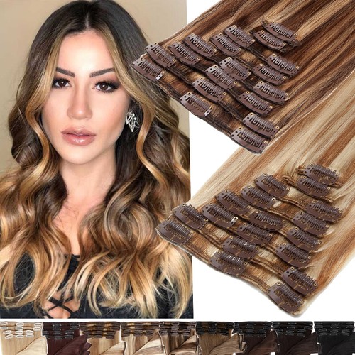 Echthaar clip extensions - clip,