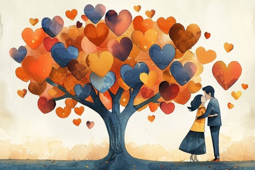 Verliebtes paar liebe herz - verliebtes, paar,