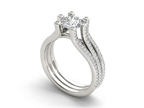 Echter 14k weißgold multi - echter,