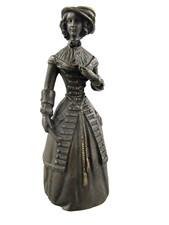 Kleine Tischglocke Lady Bronze Figur
