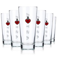 6x Astra Bierglas 0,3l Pokalglas Willi Becher Gläser Set Kiez Brauerei Rakete