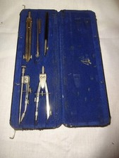 Antiker Alter Zirkelkasten komplett