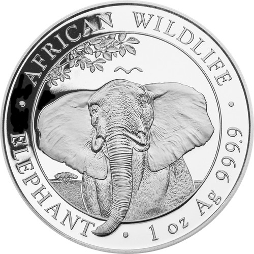 Unze silber somalia - unze, elefant