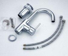 Waschbecken Wasserhahn mit Pop-Up Ablaufgarnitur Waschtischarmatur Badezimmer