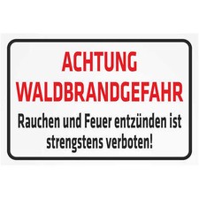 Schild Achtung Waldbrandgefahr - Rauchen verboten KPI-0274