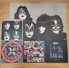 KISS 4 LP Sammlung Dynasty Poster/Unmasked Club Edition/Dressed To Kill, Germany